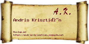 Andris Krisztián névjegykártya