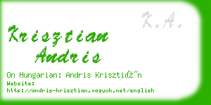 krisztian andris business card
